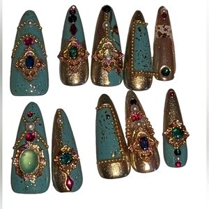 Handpainted Acrylic Nails/Press On Nails